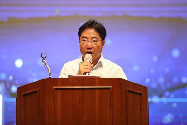 국민연대146NGO 경기남부 동지부의 차상덕상임집행위원장이 수락인사를 하고 있다.